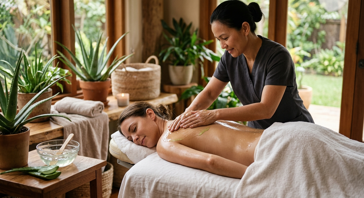 Aloe Vera Gel Massage